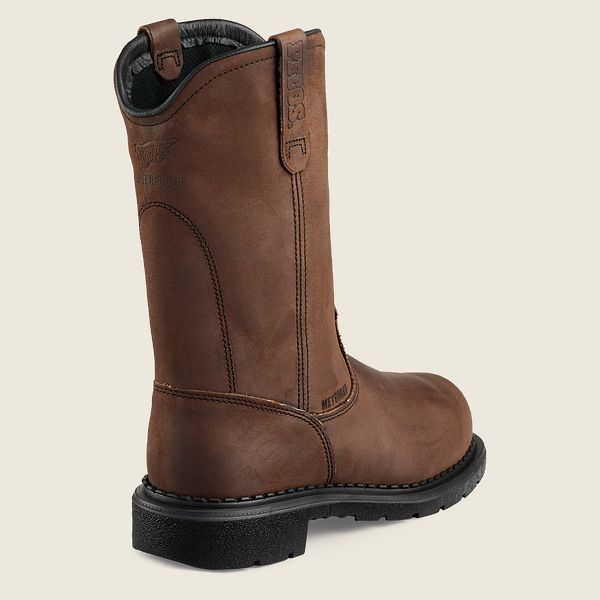 レッド ウィング(Red Wing) SuperSole® - 11インチ安全つま先メットガードプルオン ブーツ メンズ ブラウン JP36819